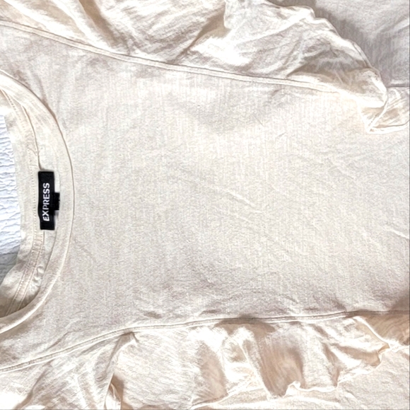 Express - Large - Striped Ruffle Tee - Picture 3 of 3